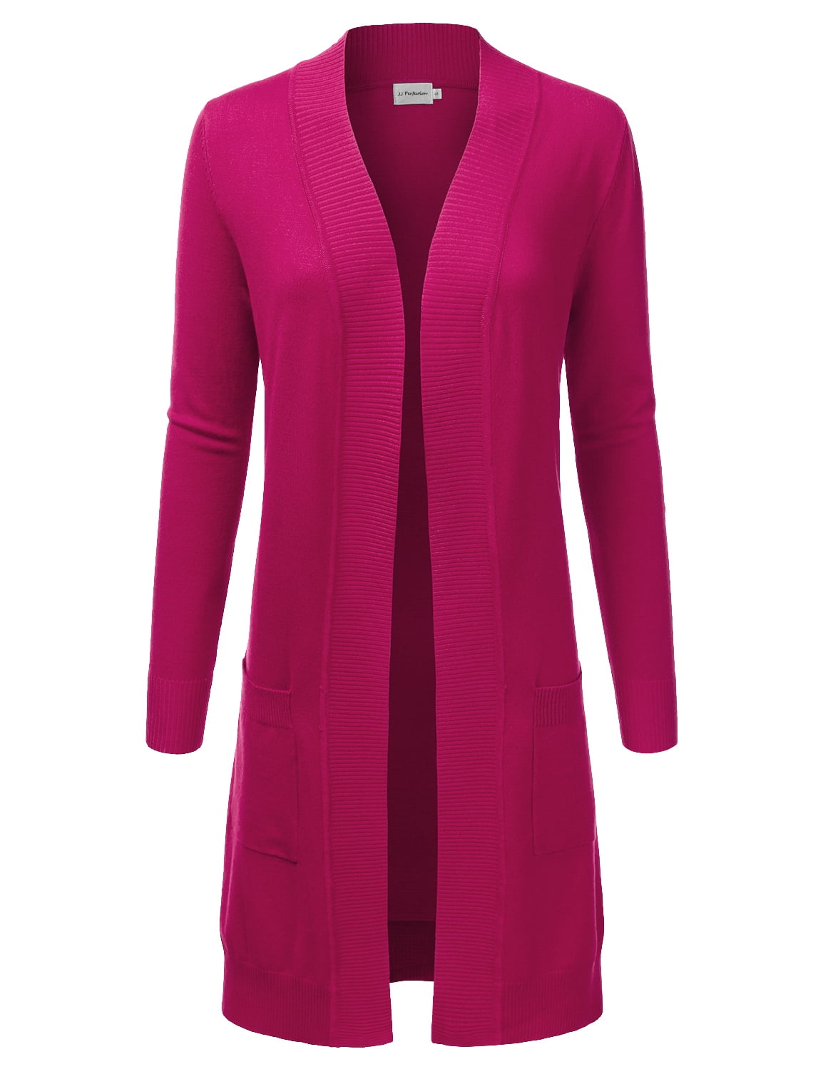 magenta long cardigan