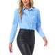 thumbnail image 4 of CAMISAS DE FRINGE PARA MUJER INSPIRADAS EN EL ESTILO CHIC, DE MANGA LARGA, CON BOTONES, ESTILO COWGIRL, TALLA XL, AZUL CIELO, 4 of 6