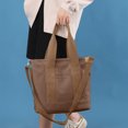 thumbnail image 5 of Classic Cotton Canvas Shoulder Bag with Adjustable Strap and Laptop Sleeve for Men and Women, 5 of 8