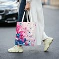 thumbnail image 2 of DouZhe Reusable Grocery Bags, Transgender Pride Colorful Lightweight Polyester Canvas Cloth Tote Bag for Travle Gym Shopping School, 15" x 16", 2 of 7