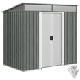 thumbnail image 1 of Outsunny 6.5'x4' Lockable Outdoor Storage Shed w/ Foundation Sliding Doors, 1 of 10