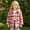 Red, variant on Zecgelong Girls Winter Plaid Coat Jacket Wear Fleece Kids Thicken Windproof Warm Outwear