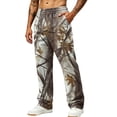 thumbnail image 2 of Mens Camo Sweatpants Open Bottom Baggy Joggers Elastic Waist Casual Athletic Pants with Pockets, 2 of 6