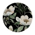 thumbnail image 4 of Sheronv Flowers Black Background Art Deco Round Table Cover Stain Resistant Washable Indoor Outdoor Tablecloth Kitchen Dining Wedding Parties 100% Polyester Waterproof Fabric Table Cloth 54"-58, 4 of 8