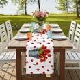 thumbnail image 4 of Table Runners 120 Inches Long Dress Scarves, Red Tulip Flowers Farmhouse Coffee/Dining/Kitchen Table Runner for Living Room, Spring Floral Vintage Drum Rustic 13x120 Inch, 4 of 9