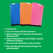 Shoofly Horse Leggins; Prevent Paintful Fly Bites, Reduces Stress & Stomping, Chemical-Free Plastic Mesh Material (Medium/Orange)