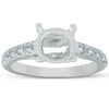 Pompeii3 Diamond Semi Mount 14k White Gold Engagement Setting