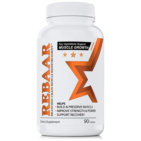 Beldt REBAAR BCAAs Branched Chain Amino Acids Supplement Pre Post Workout BCAA 90 Tablets