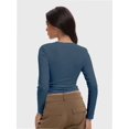 thumbnail image 2 of Women’s Basic Skinny Crop Top Tee Shirt Short Sleeve Workout Round Neck Cropped Tshirt, 2 of 6