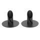 thumbnail image 1 of 2 portavelas de metal con superficies esmeriladas, base redonda estable, candelabros retro simples para decoración de mesa de bar en casa, color negro, 1 of 9