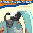 thumbnail image 5 of Rooster and Floral Blue Pattern 17" School Backpacks for Teens,Waterproof Oxford Fabric,S-Shape Padded Straps for School,Travel,Hiking,Camping, 5 of 6