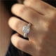 thumbnail image 4 of Qarigey Conjunto de anillo de diamantes redondos Conjunto de anillo de banda de boda de compromiso nupcial elegante Conjunto de regalo de aniversario Ropa, zapatos y accesorios Miscelánea No.7 Qarigey AP006531-07, 4 of 6