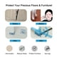 thumbnail image 5 of 8 piezas de almohadillas de goma cuadradas para insertar arandelas metálicas en patas de muebles de escritorio 30x30mm, 5 of 7