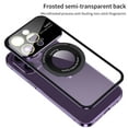 thumbnail image 4 of for iPhone 14 Pro Frosted Semi-Transparent Magnetic Case, Compatible with MagSafe Wireless Charging, Aluminum Alloy Frame Shockproof Elastic Buckle Lens Protector Cover,Gold, 4 of 6