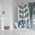 thumbnail image 2 of Blue Boho Plant Pattern Shower Curtain 84"x72" ,Bathroom Decorative Shower Curtains Set with 12 Hooks,Modern Waterproof Washable Shower Curtain, 2 of 6