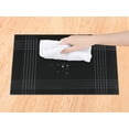 thumbnail image 3 of Unique Bargains Indoor Decor Kitchen Mat for Dining Table Set of 8 Black 18" X 12", 3 of 7