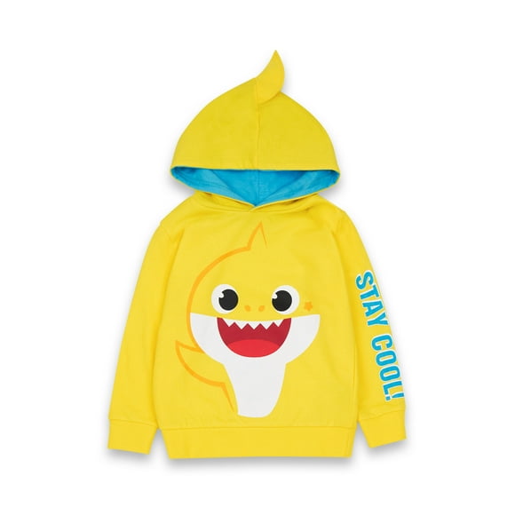 Baby Shark Chandail à Capuchon Jaune Unisexe pour Enfants