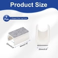 thumbnail image 2 of 6pcs Cubierta de pata de silla con almohadilla de fieltro, protectores de piso para tubo de silla en forma de U, aptos para patas de metal de 22 mm de diámetro, blanca, 2 of 6