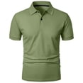 thumbnail image 4 of pstuiky camiseta de hombre, Camiseta informal de manga corta con cuello redondo y solapa de color liso para hombre camisetas de hombre s, 4 of 4
