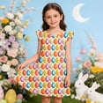 thumbnail image 2 of Easter Dresses For Girls Bunny Egg Print Sleeveless Cute Holiday Party Outfit Easter Egg Fillers, 2 of 4