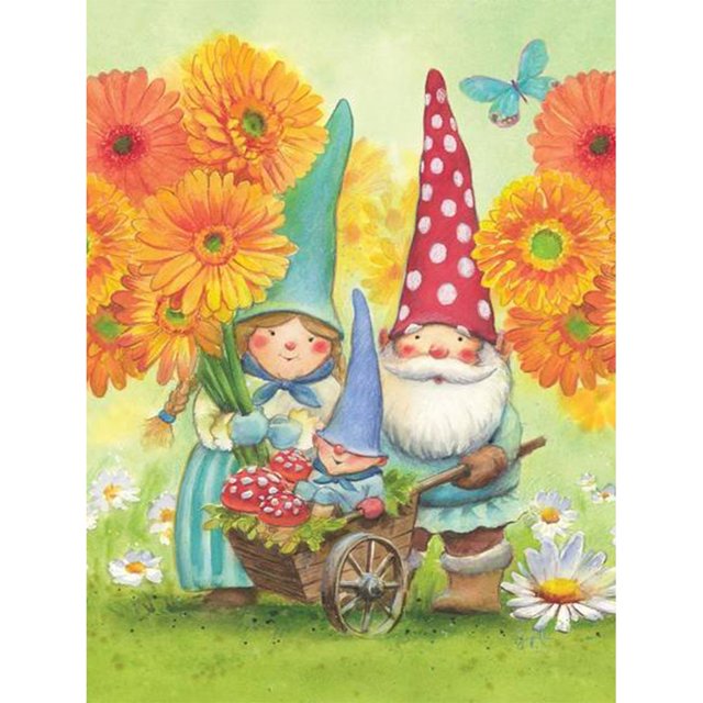 Wdftyju 5D DIY Diamond Painting Kits Full Round Drill Gnome Family Mosaic Picture Crafts Wdftyju 7fg3tc0ed9yw8nq3