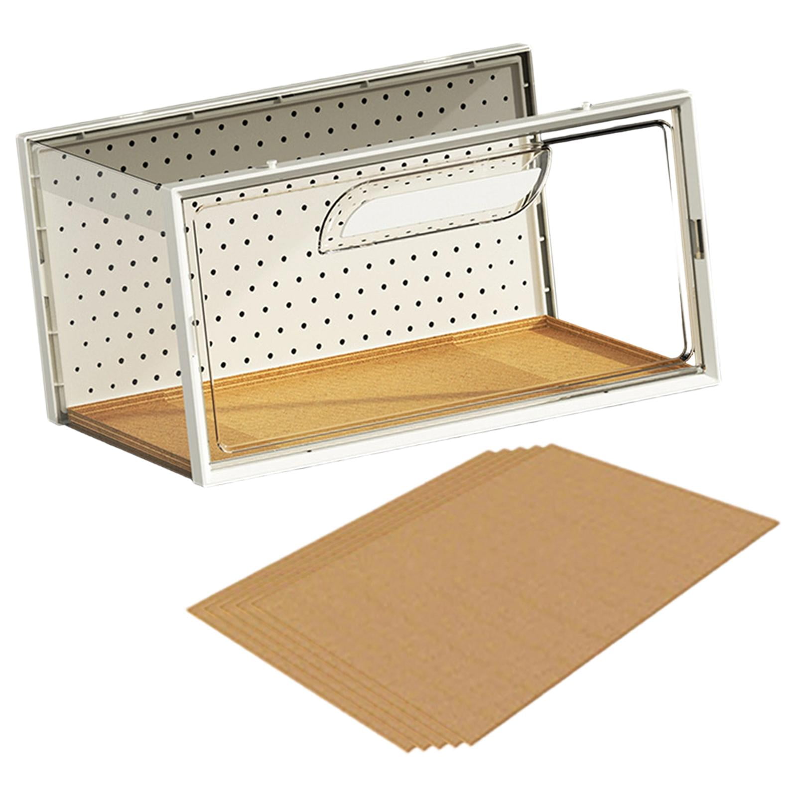 Bvdfgk Portable Reptile Terrarium with Food Box, Ventilation System, Enclosure/cage for Large