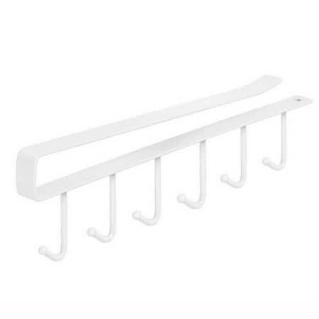 

LisenraIn Kitchen 6 Hooks Coffee Cup Mug Holder Under Cabinet Iron Hanging