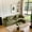Green, variant on CKEASEAN 111" Cloud Boneless Sofa Couch with Cup Holder & Storage Box, Modern Corduroy L Shaped Modular Sectional Sofa with Ottoman, USB Ports, No Assembly Required, Couches for Living Room