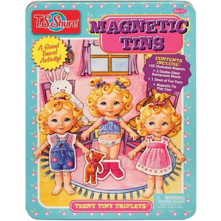 T.S. Shure Teeny Tiny Triplets Magnetic Tin Play Set