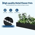 thumbnail image 4 of Metal Planter Box Large Garden Planter, Indoor Windowsill Plant Pot with Rounded Corners, Snap-On Assembly Planter for Patio Deck Garden Indoor Outdoor Plants, 4 of 8