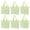 Green, variant on 6 Pack Small Striped Canvas Tote Bag, Mini Handheld Cotton Shopping Bags Bulk-Blue
