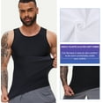 thumbnail image 4 of LALAMELON 2 PACK Mens Compression Shirt Tummy Control Body Shaper Gynecomastia Vest Workout Tops Abs Abdomen Undershirts, 4 of 4