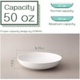 thumbnail image 4 of DOWAN 9.75" Large Pasta Bowls, White, 4 of 5
