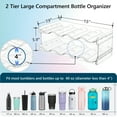 thumbnail image 6 of Water Bottle Organizer, Stackable Plastic Bottle Holder for Cabinet,Storage Rack,Kitchen Pantry, Fridge, Cup Holder for Wine -2 Pack, Hold 8 Containers, 6 of 7