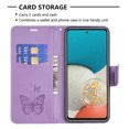 thumbnail image 3 of Feishell Samsung A53 Case 5G Butterfly Embossed Pattern Premium Leather Wallet Cover Flip Stand Card Slots Holder Magnetic with Wrist Strap Case for Samsung Galaxy A53 5G, Purple, 3 of 8