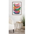 thumbnail image 6 of Kate and Laurel Sylvie Bright Abstract Framed Canvas Wall Art by Jessi Raulet of Ettavee, 23x33 Gold, Modern Colorful Brushstrokes Art for Wall, 6 of 7