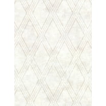 Warner Dartmouth Cream Faux Plaster Geometric Wallpaper, 27-in by 27-ft, 60.8 sq. ft