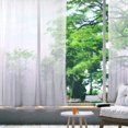 thumbnail image 2 of ZOUSSIQI Gradient Sheer Rod-Pocket Window Curtain Bedroom Balcony Drape (Gray-Blue Gradient) JU316-129921, 2 of 10