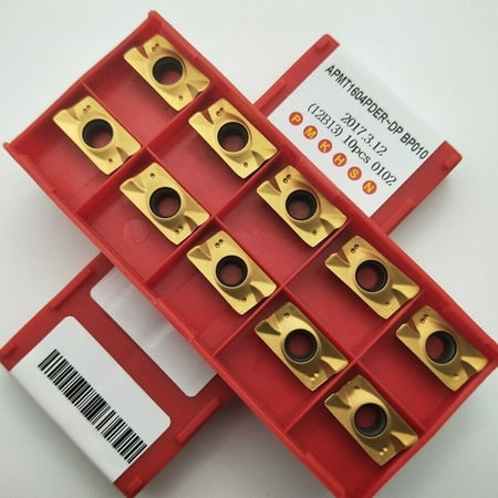 

RANMEI 10pcs APMT1604PDER-DP BP010 Milling Insert Carbide Cutting Tools CNC Inserts