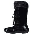 thumbnail image 4 of Womens Sporto Millie Faux Fur Trim Winter Boots - Black, 4 of 6