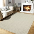 thumbnail image 2 of Hasoo Washable Area Rug 5x7 Rug for Living Room Modern Solid Beige Braid Printed Floor Cover Carpet for Home Decor, 2 of 7