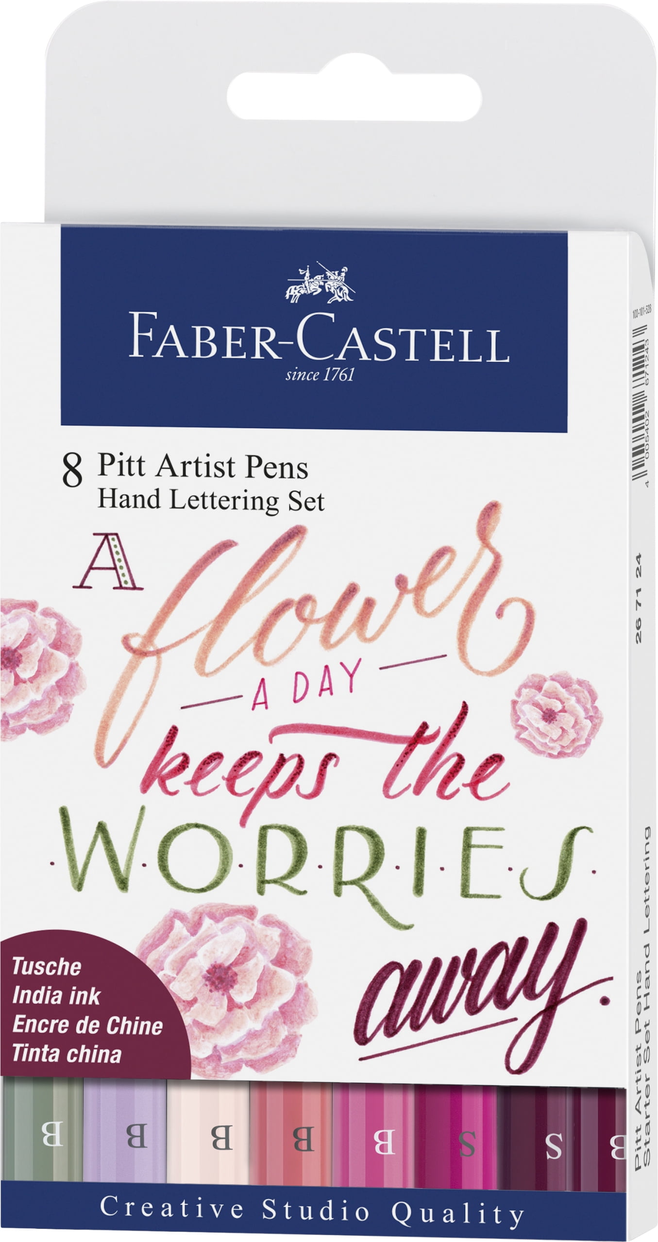 Buy FaberCastell Pitt Artist Pens 8 Count Red Tone Lettering
