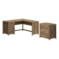 thumbnail image 1 of Pemberly Row Bureau en L 60W avec Classeur en Pin Récupéré, 1 of 9