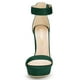 thumbnail image 3 of Sandalias de plataforma con correa de tobillo de Tacón alto Allegra K Verde 39, 3 of 7