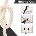 thumbnail image 2 of Natural Cotton Rope(1inches x 50ft), 3-Strand Twisted Cotton Rope, Natural Thick White Rope, Soft Rope Cord Craft Rope for DIY Crafts Decoration Pet Toys, Indoor & Outdoor Use, 2 of 6