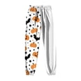 thumbnail image 6 of YDFCWXW Womens Halloween Pajamas Pants Ladies Pumpkins Ghost Pajama Cute Soft Long Bottoms Women Sweatpants Light Gray, M, 6 of 7