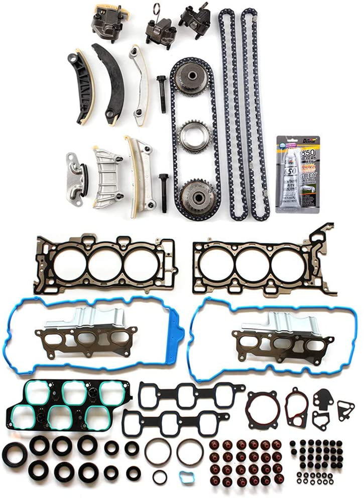 Fits 2002-2003 Ford Explorer 4.0 Head Gasket Bolts Set Timing Chain Kit w/ Gears 