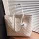 thumbnail image 1 of Bolso de mano acolchado para mujer, bolso de mano cuadrado de PU informal, bolso de compras (blanco), 1 of 9
