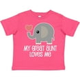 thumbnail image 3 of Inktastic Great Aunt Loves Me Elephant Boys or Girls Toddler T-Shirt, 3 of 5