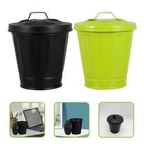 ULTNICE Room Trash Can Assorted Color 2Pcs 4.32X3.54X3.54in Countertop